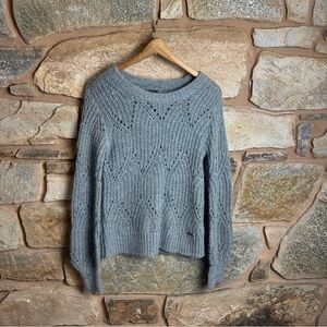 Abercrombie & Fitch Heather Gray Knit Sweater